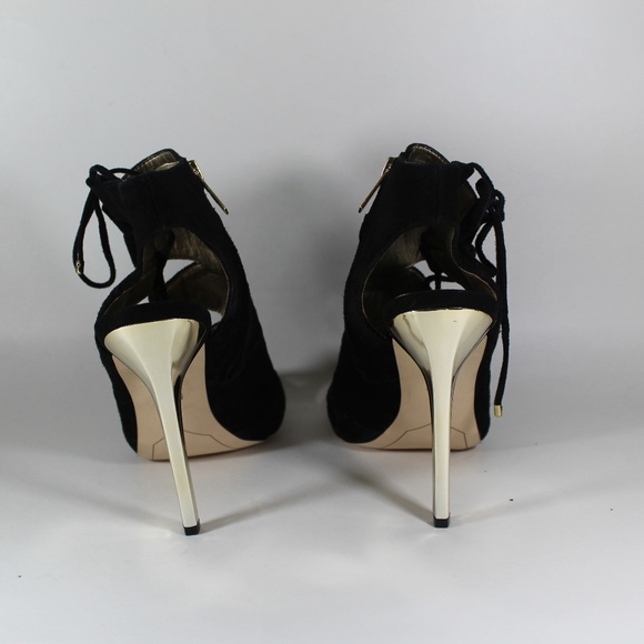 SAM EDELMAN PALMA SUEDE PEEP TOE STRAP HEELS 9.5 - Picture 5 of 7